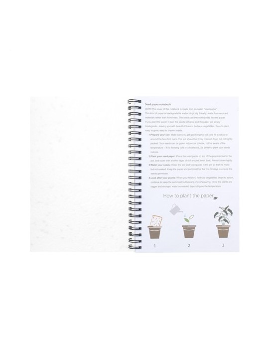 Seed Paper Notebook A5 carnet de notes