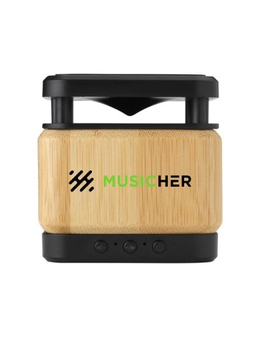 Bamboo Block Speaker avec chargeur sans fil 2
