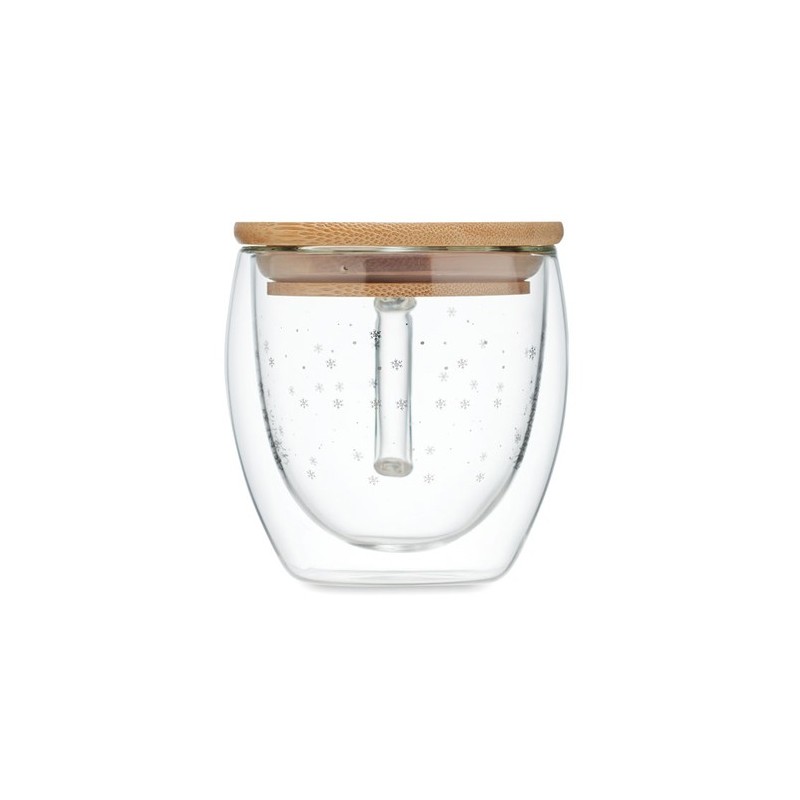 Tasse élégante en verre à double paroi personnalisée - SIAN Matières : borosilicate Couleurs : transparent impression haute défi