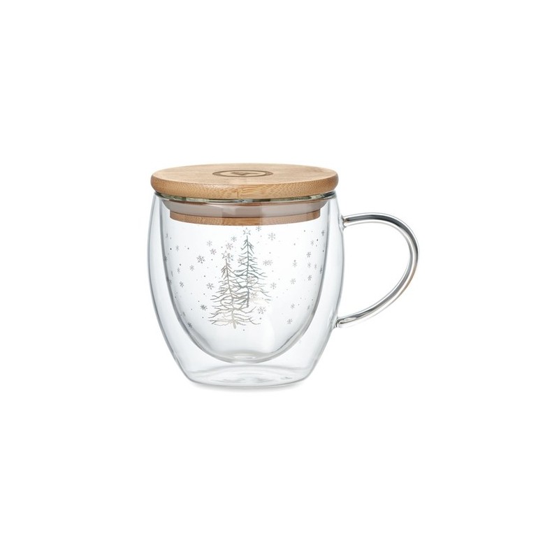 Tasse élégante en verre à double paroi personnalisée - SIAN Matières : borosilicate Couleurs : transparent marquage laser ultra 