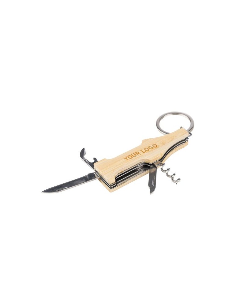 Porte-clés multi-outils en bambou Inaya