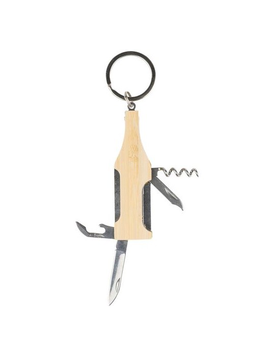 Porte-clés multi-outils en bambou Inaya