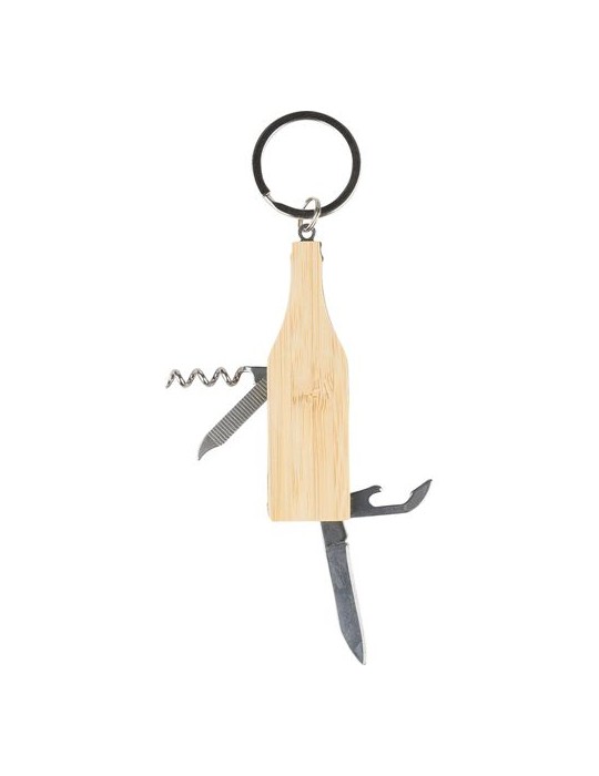 Porte-clés multi-outils en bambou Inaya