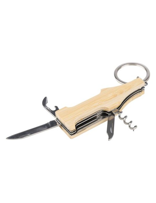 Porte-clés multi-outils en bambou Inaya