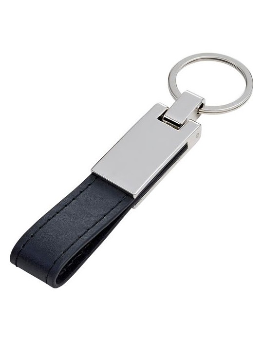 Porte-clés en Métal et PU Publicitaire - Keon
