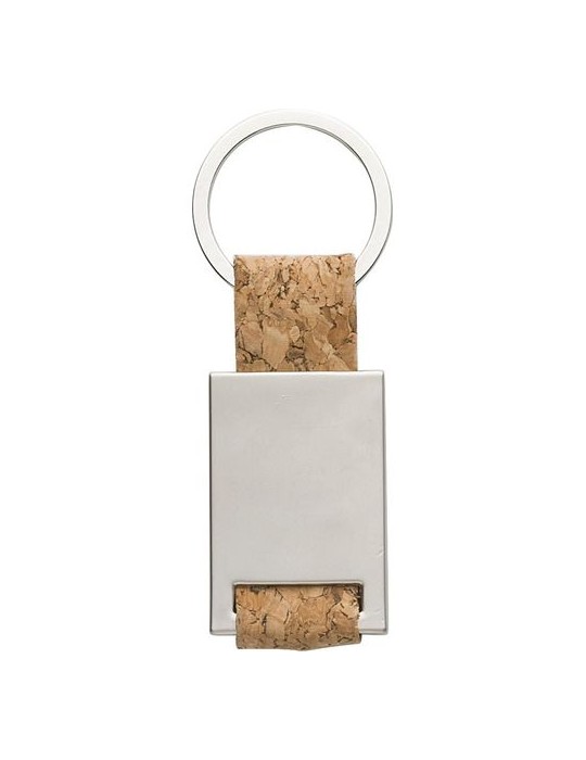 Porte-clés Personnalisé en Métal et Liège - Cadeau