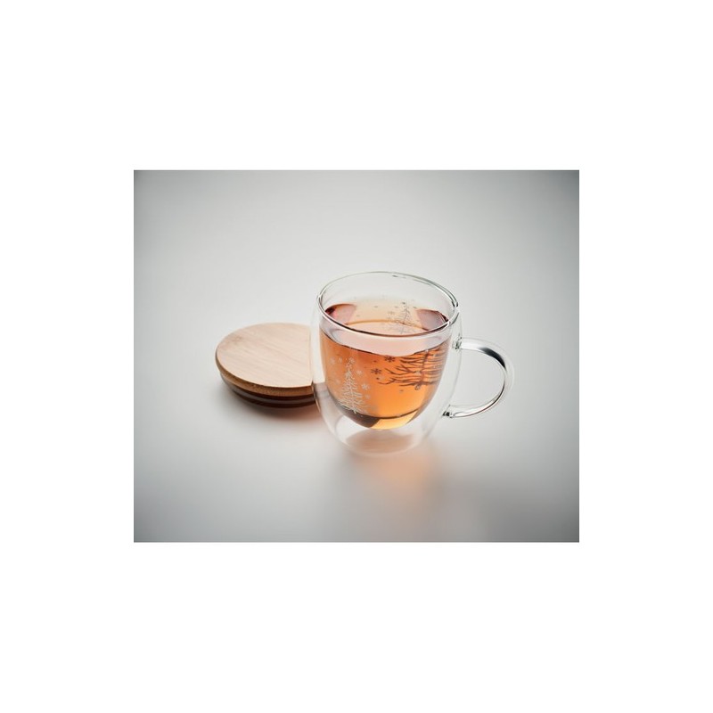 Tasse élégante en verre à double paroi personnalisée - SIAN Matières : borosilicate Couleurs : transparent livraison express 24h