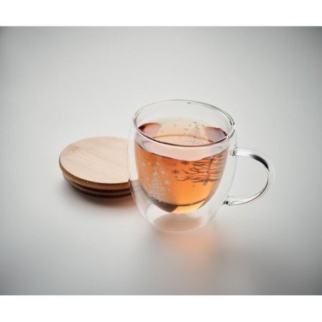 Tasse élégante en verre à double paroi personnalisée - SIAN Matières : borosilicate Couleurs : transparent livraison express 24h