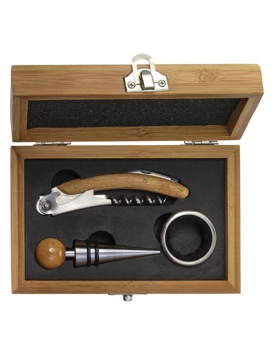Set à Vin en Bambou Personnalisé pour Entreprises - Leonie