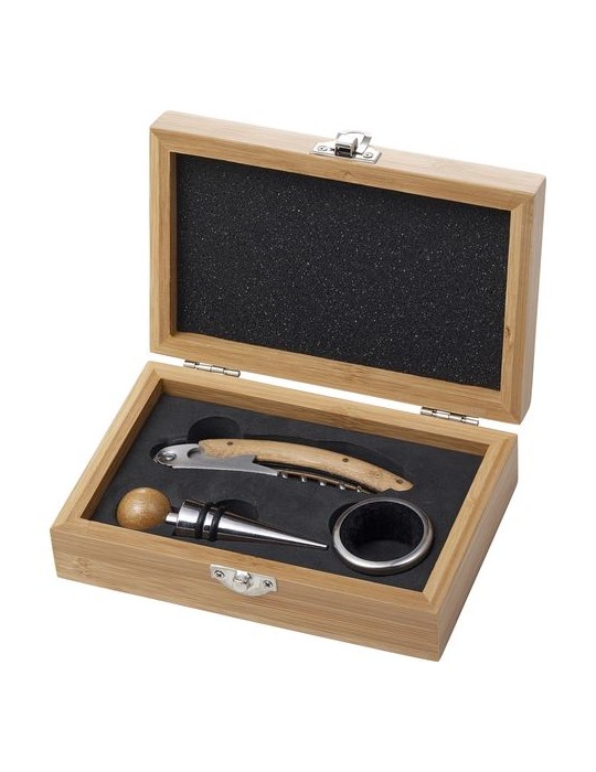 Set à Vin en Bambou Personnalisé pour Entreprises - Leonie