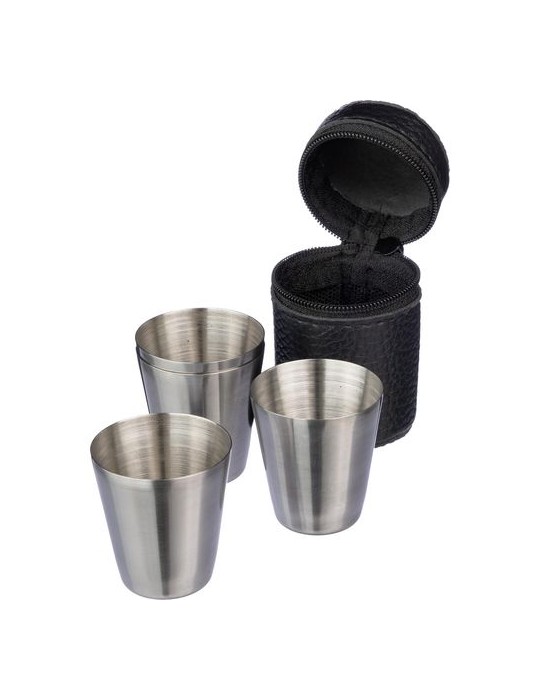 Set personnalisé de 4 verres à shot en inox Benjamin pas cher