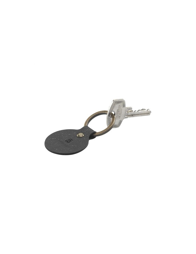 Recycled Leather Keyring Round porte-clés