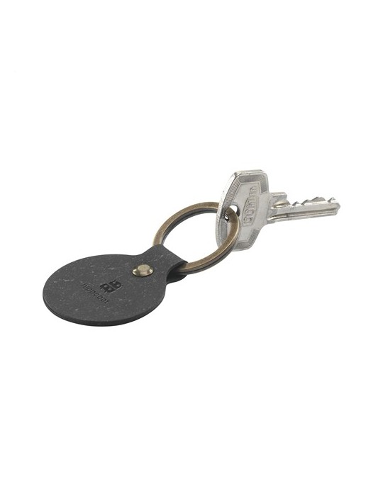 Recycled Leather Keyring Round porte-clés