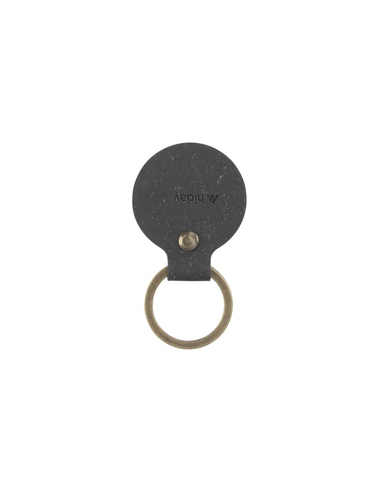 Recycled Leather Keyring Round porte-clés