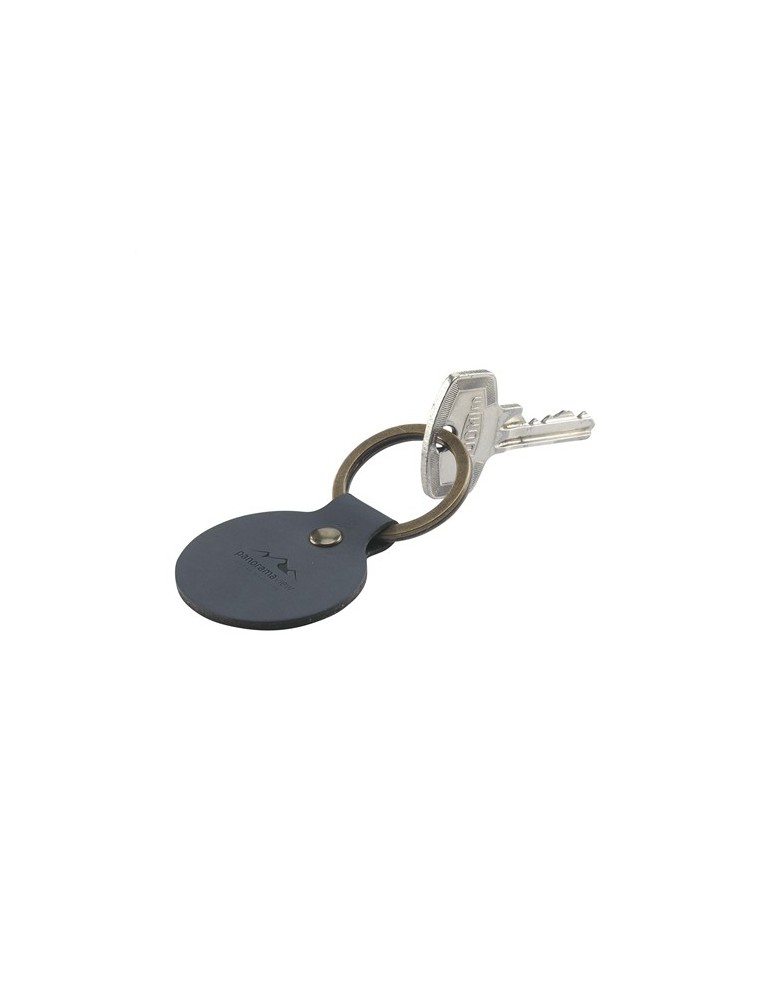 Recycled Leather Keyring Round porte-clés