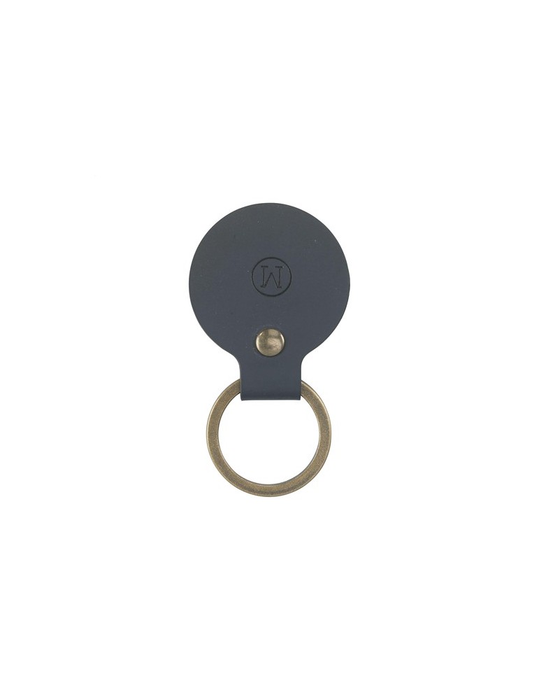 Recycled Leather Keyring Round porte-clés