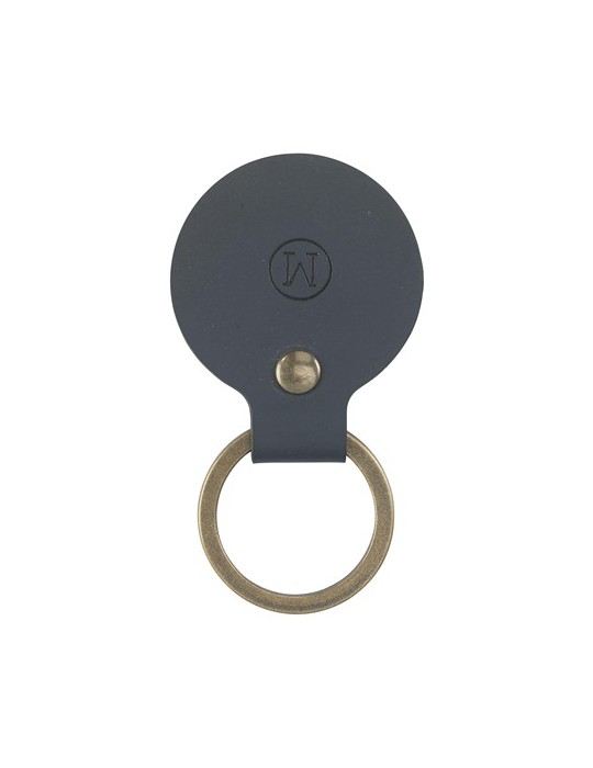 Recycled Leather Keyring Round porte-clés