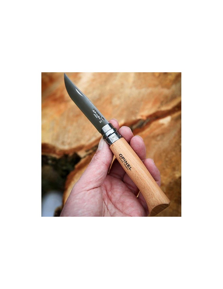 Opinel Inox No 08 couteau de poche en étui à couteau