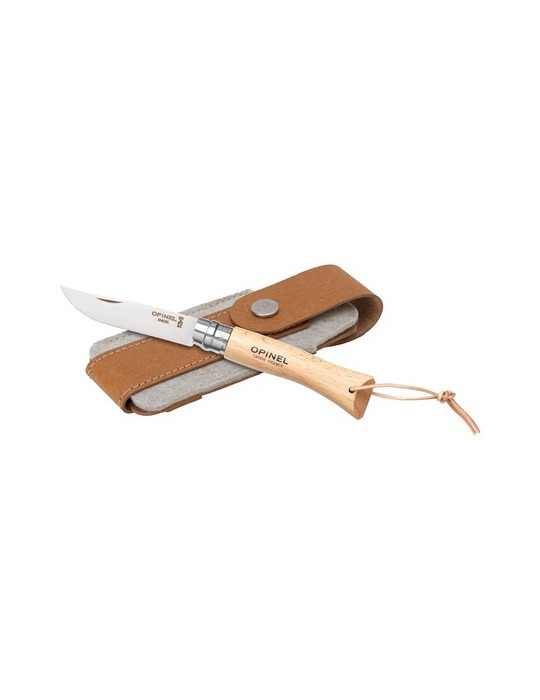 Opinel Inox No 07 couteau de poche en étui à couteau