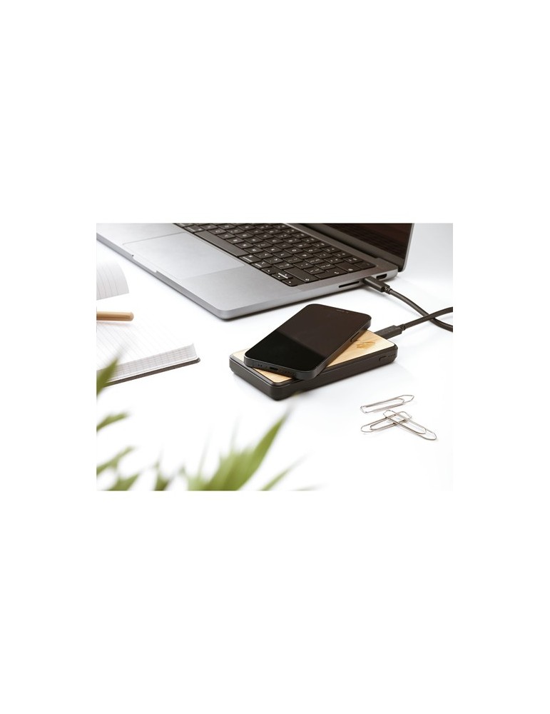 Boru Bamboo RCS Recycled ABS Powerbank Wireless Charger