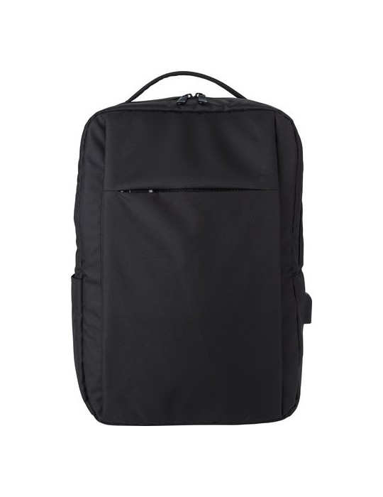 Sac à dos porte-ordinateur en polyester rPET personnalisé Jesse pas cher