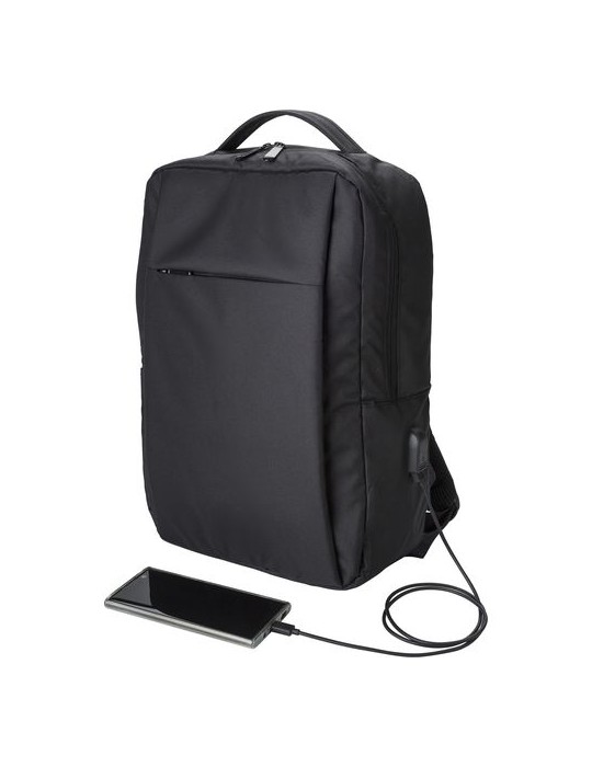 Sac à dos porte-ordinateur en polyester rPET personnalisé Jesse pas cher