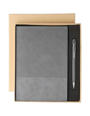 Ensemble carnet A5 et stylo à bille en PU recyclé Tarek 2