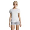 T-shirt Femme Personnalisé Sportif 140g - Sporty Women Matières : PET Taille textile : L Couleurs : blanc impression haute défin