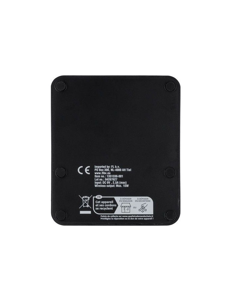 Power bank sans fil 3 en 1 en ABS recyclé Elias