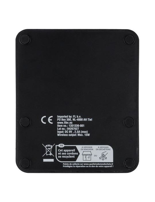Power bank sans fil 3 en 1 en ABS recyclé Elias