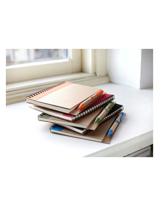 Cahier personnalisable avec stylo pour communication