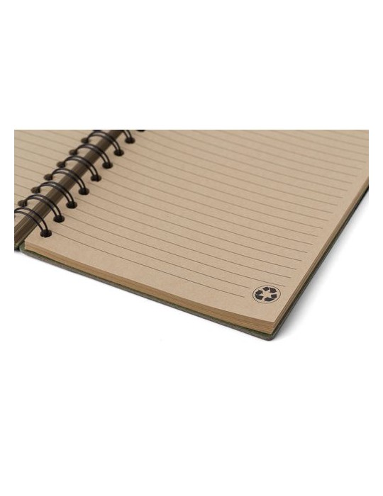 Carnet à spirale en matériau recyclé Personnalisé - Caleb