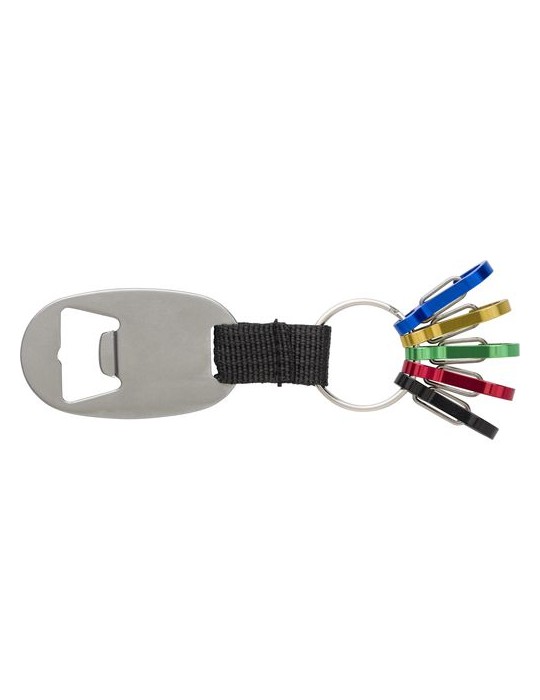 Porte-clés aluminium personnalisé avec décapsuleur Courtney - pas cher
