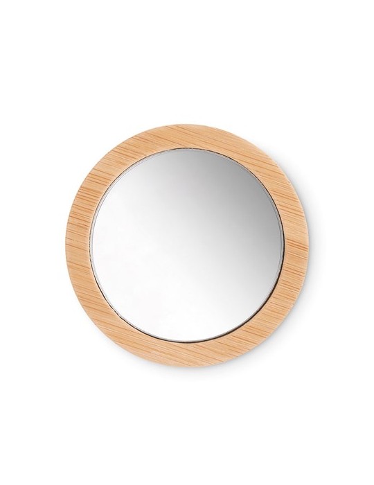 Miroir de Poche en Bambou - Personnalisé Élégance et Praticité pas cher