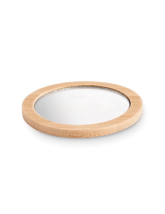 Miroir de Poche en Bambou - Personnalisé Élégance et Praticité pas cher