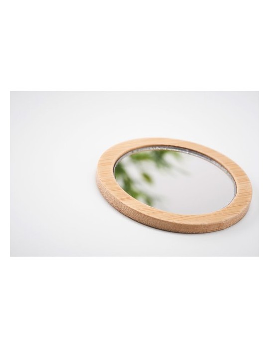 Miroir de Poche en Bambou - Personnalisé Élégance et Praticité pas cher