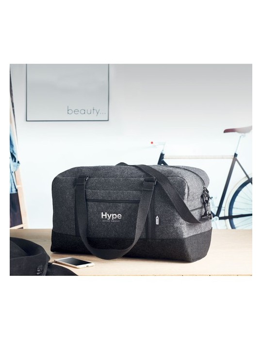 Sac de Week-end en Feutre RPET INDICO BAG - Personnalisé