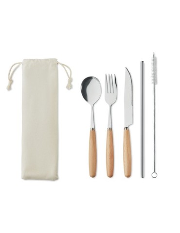Couverts Réutilisables CUSTA SET - Objets de Table Personnalisés pas cher