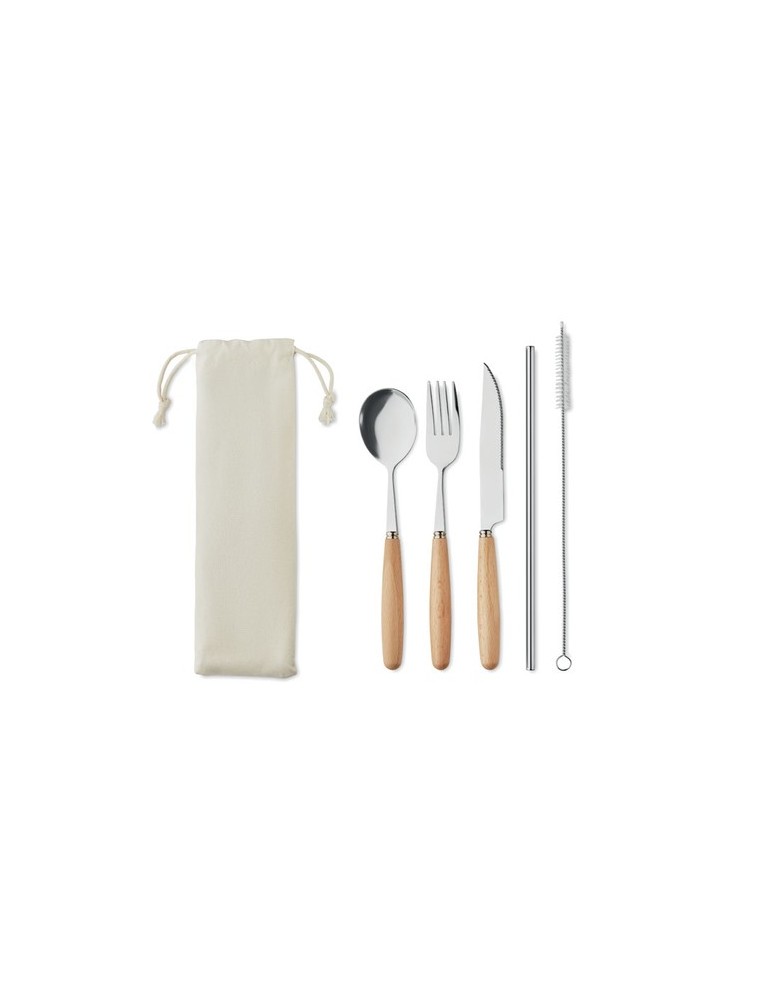 Couverts Réutilisables CUSTA SET - Objets de Table Personnalisés pas cher