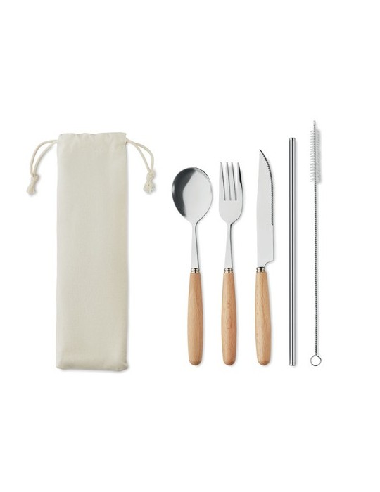 Couverts Réutilisables CUSTA SET - Objets de Table Personnalisés pas cher