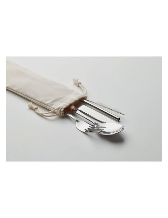Couverts Réutilisables CUSTA SET - Objets de Table Personnalisés pas cher