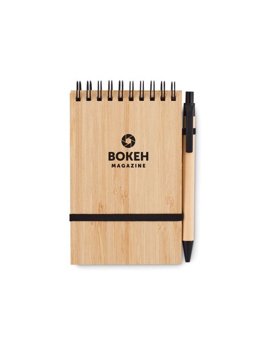 Bloc-Notes A6 en Bambou - Personnalisé et Pratique pas cher