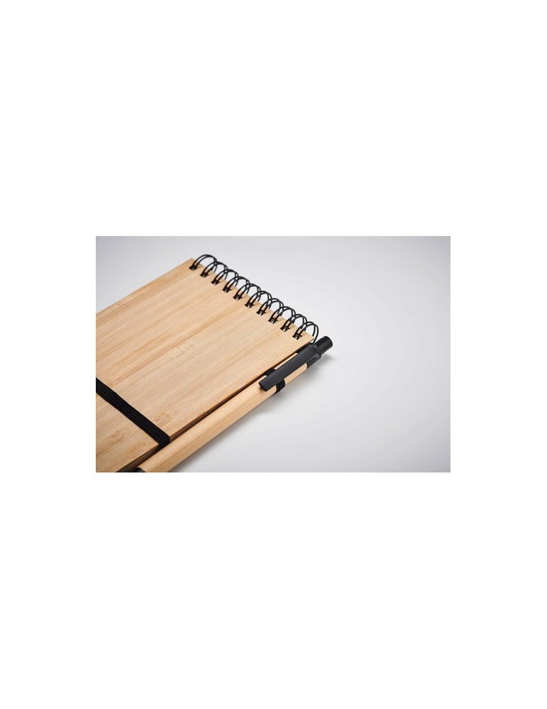 Bloc-Notes A6 en Bambou - Personnalisé et Pratique pas cher