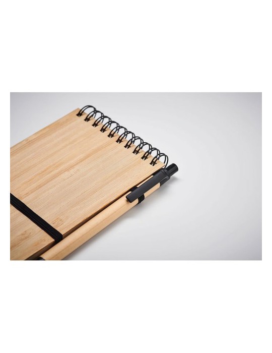 Bloc-Notes A6 en Bambou - Personnalisé et Pratique pas cher