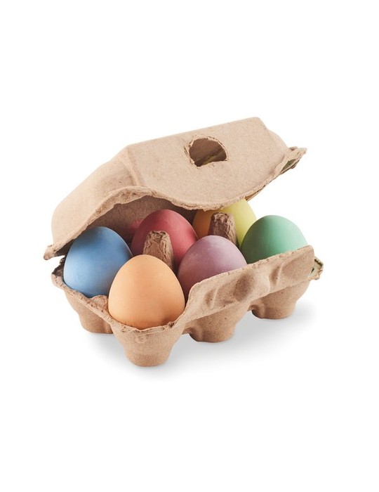Cadeau Publicitaire Unique Craies en Boîte à Œufs - Personnalisé