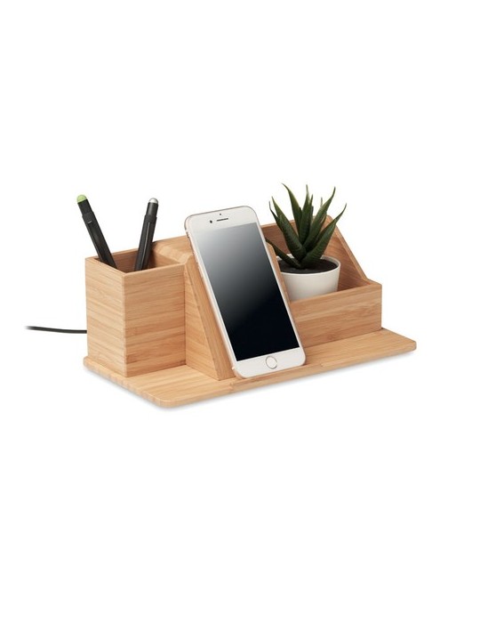 Organisateur de Bureau Chargeur sans fil GROOVY - Personnalisé pas cher
