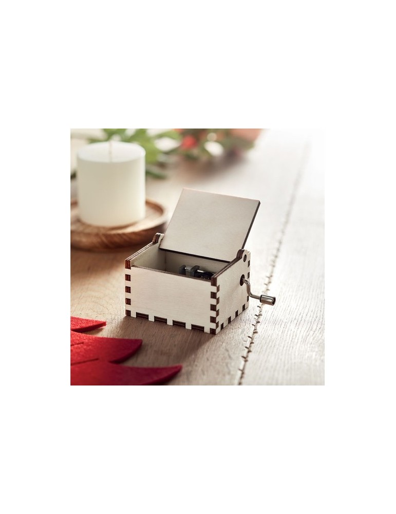 Boîte à musique en bois personnalisée - BOXMAS pas cher