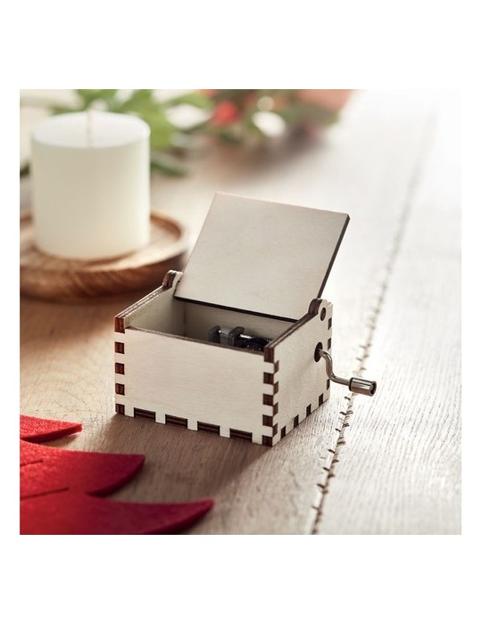 Boîte à musique en bois personnalisée - BOXMAS pas cher