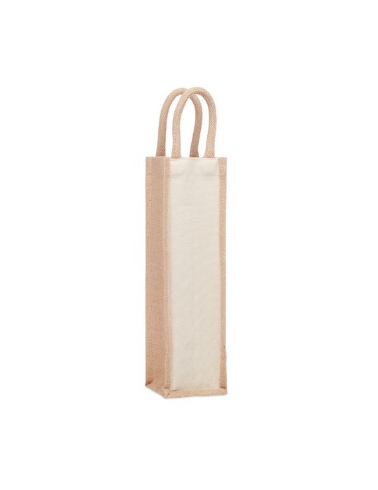 Sac en jute personnalisable pour bouteille - Objets Publicitaires