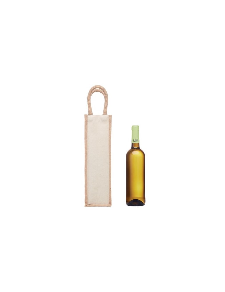 Sac en jute personnalisable pour bouteille - Objets Publicitaires